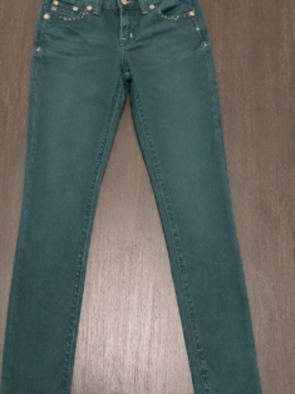 Miss Me Skinny Jeans Size 28 Dark Teal Mid Rise Stretch Ankle Length - Picture 3 of 7